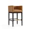 Manhattan Comfort Kingsley Barstool in Camel and Dark Walnut (Set of 2) 2-BS012-CL - alternate 6